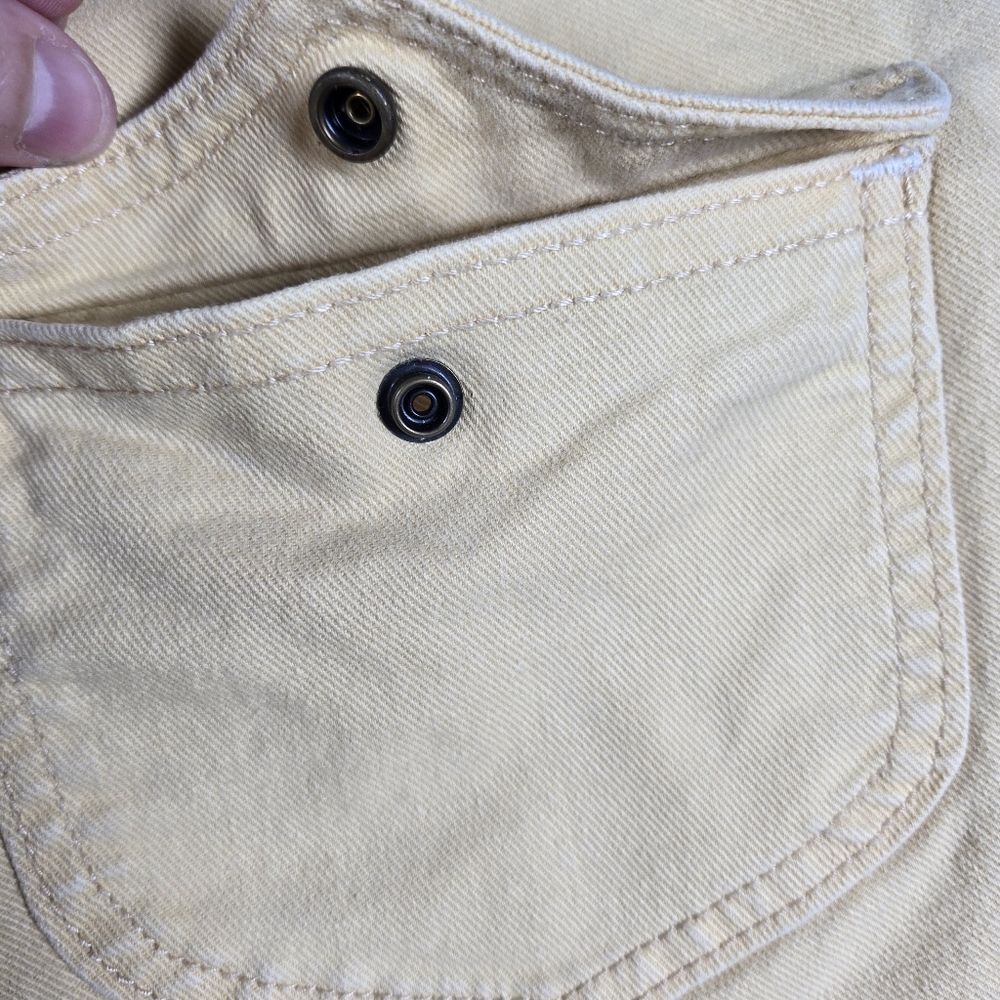 Levi's 545 Y2K Yellow Cotton Stretch Denim Jean Shorts Womens Size 10 - Picture 11 of 13